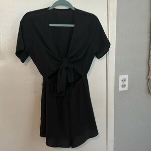 Black Chiffon Romper